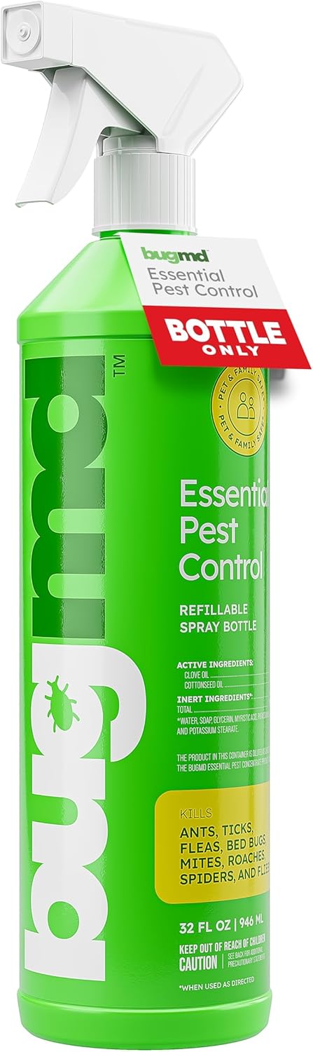 BugMD Essential Oil Concentrate Use Pest Pure 100% Refillable Spray Bottle 32 oz