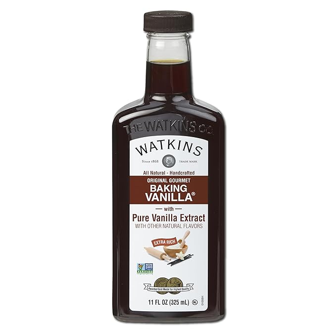 Watkins All Natural Original Gourmet Baking Vanilla, with Pure Vanilla Extract, 11 Fl Oz