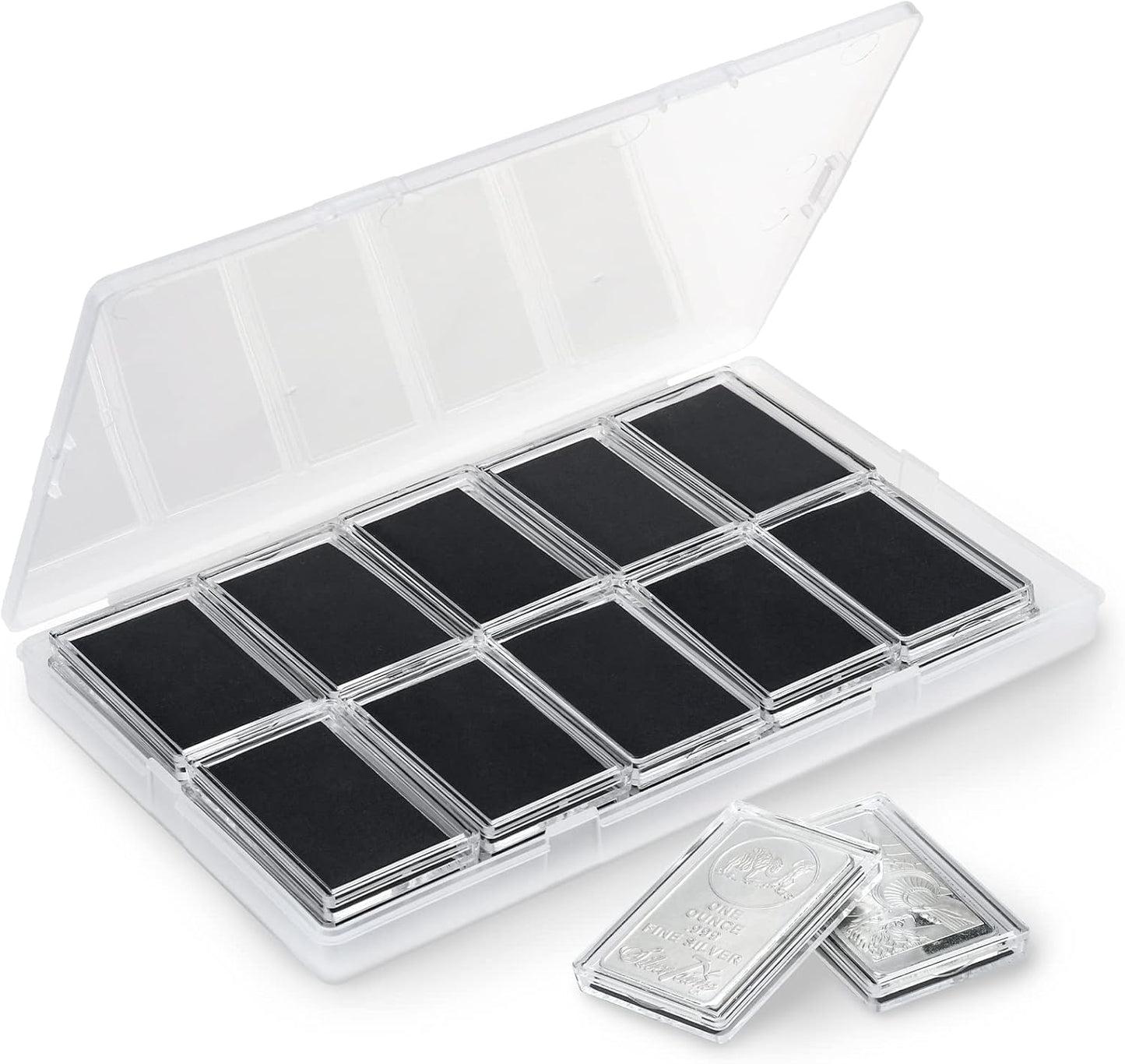 Silver Bar Holder 1 Oz Silver Bar Case 20 Pcs Silver Bar Capsule Storage Bar Cap