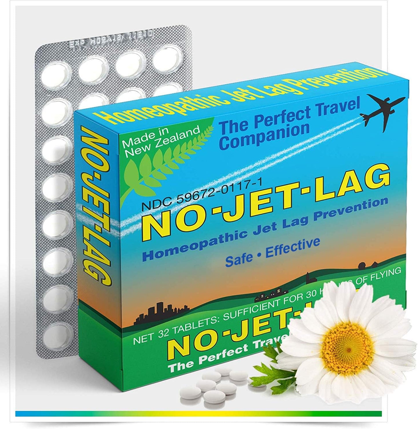Miers Labs No Jet Lag Homeopathic Jet Lag Remedy Blue 32 Count