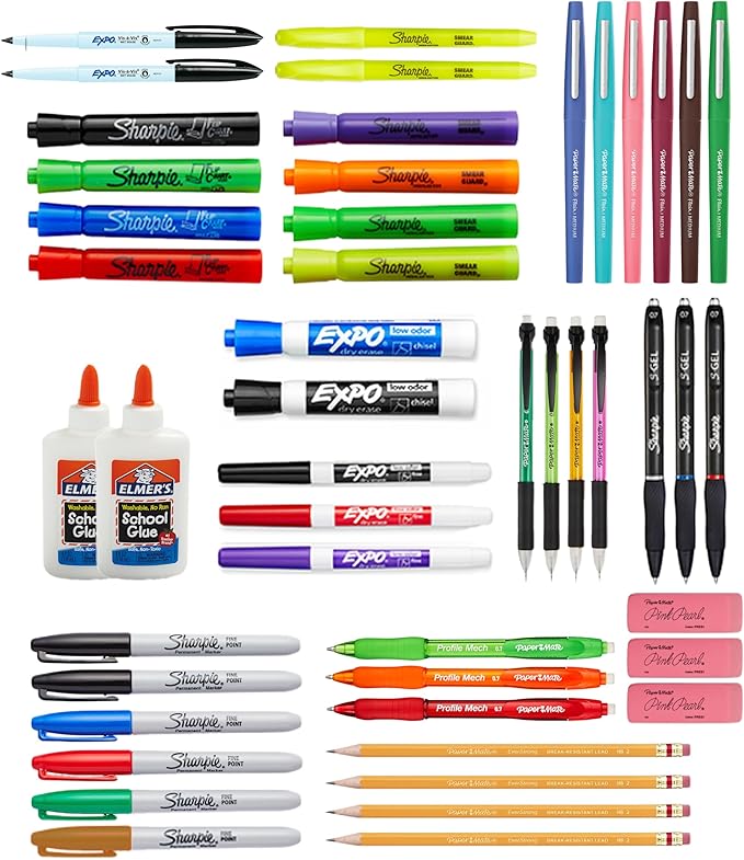 Sharpie School Variety Pack, 48ct – Expo, Paper Mate, Elmer’s & More