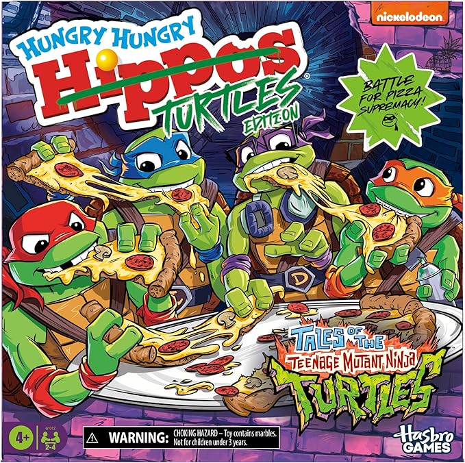 Hungry Hungry Hippos: TMNT Edition (Ages 4+, 2-4 Players)
