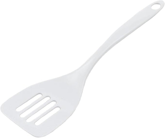 Chef Craft Basic Melamine Slotted Turner/Spatula, 11.25 inch, White