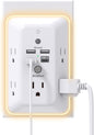 Addtam Surge Protector with Night Light, 5-Outlets & 4 USB Ports