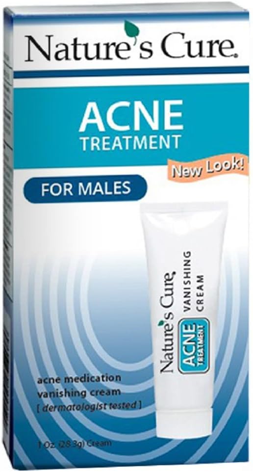 Nature's Cure Two Part Acne Treatment System for Males (1 Month Supply)