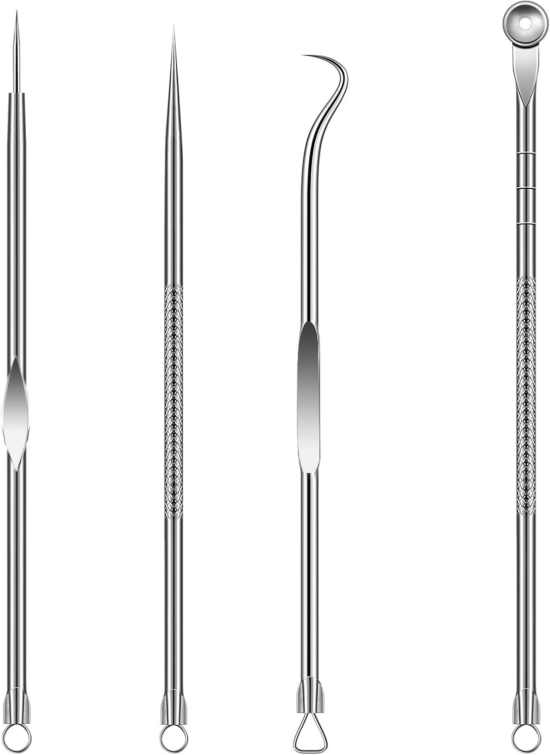 Pimple Remover Tool Kit Blackhead Extractor Comedone Acne Spot Popper 8 Heads
