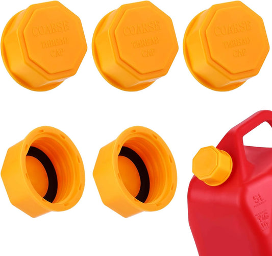 6PCS Gas Can Caps, 5 Gallon Gas Can Cap Replacement, Universal Coarse Thread Gas