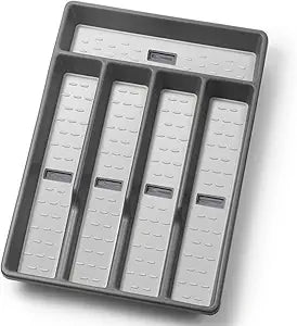 Silverware Organizer with Cutlery Icons，Silverware Tray for Kitchen Drawer