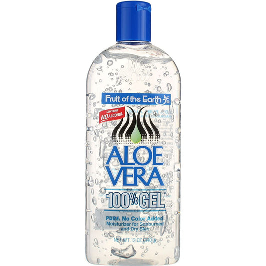 Aloe Vera 100% Gel Fruit of the Earth Pure No Color Added 12oz