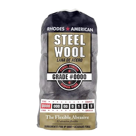 Steel Wool 12 pad Super Fine Grade #0000 Rhodes American Final Finish NEW