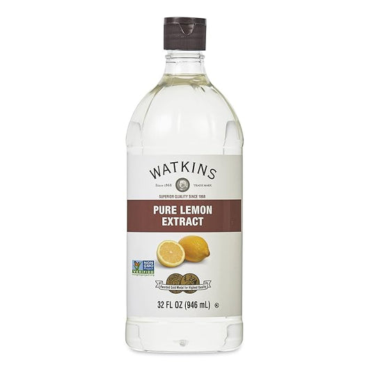 Watkins Pure Lemon Extract, 32 fl. oz. Economy Sized Bottle, 1 Count