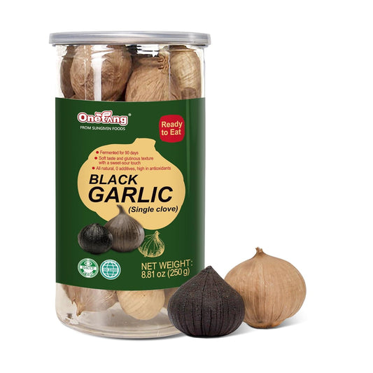 ONETANG Black Garlic 250g Whole Black Garlic Fermented for 90 days 0 additives