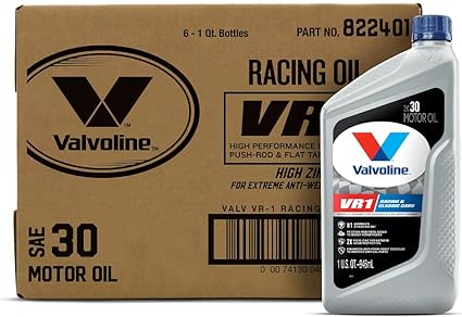 Valvoline VR1 Racing SAE 30 Motor Oil Case of 6