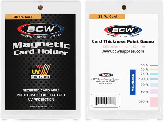 BCW 35 PT Magnetic Card Holder - 40 Pack | 2-Piece Design with Gold Magnet fo...