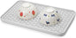 2-Tier Drain Tray, Dish Drainer Drying Rack, Plastic Tea Tray for Cup Bowl Fruit