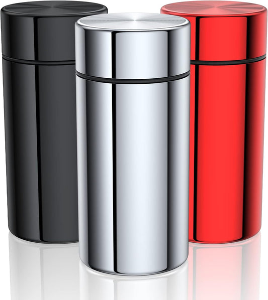 Portable Aluminum Storage Jar 3-Pack,Airtight Smell Proof Container, Metal Water