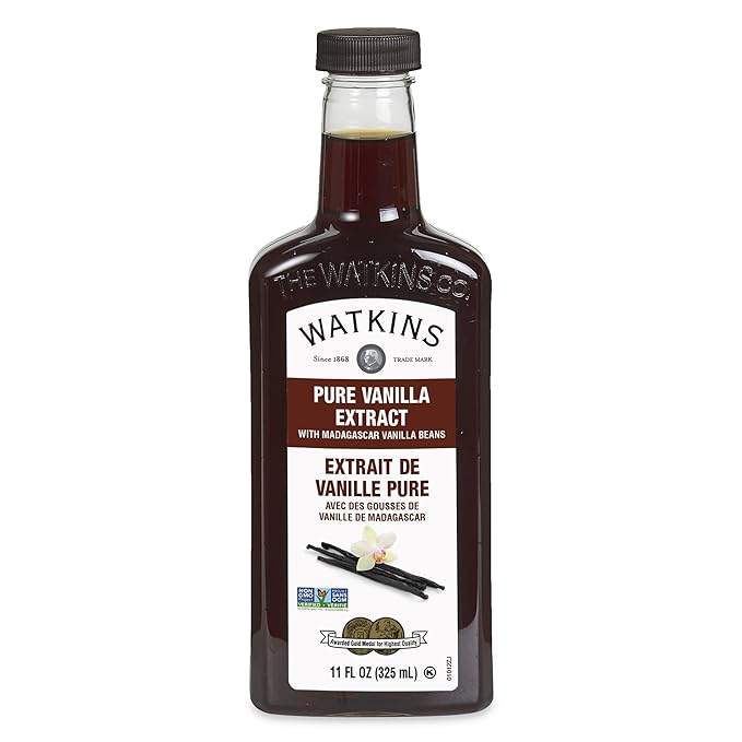 Watkins Pure Vanilla Extract, with Madagascar Vanilla Beans, Non-GMO, Kosher, 11 oz. Bottle, 1-Pack