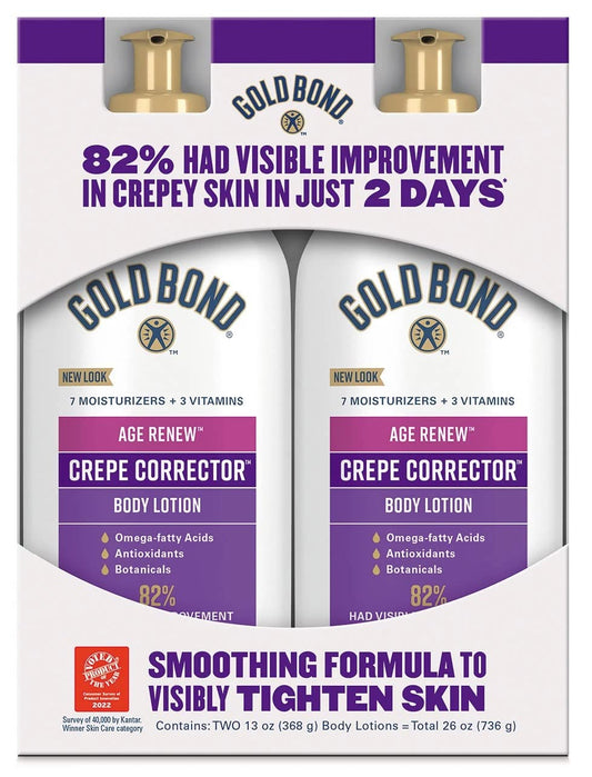 Gold Bond Age Renew Crepe Corrector Body Lotion 13 Oz / 2-Pack