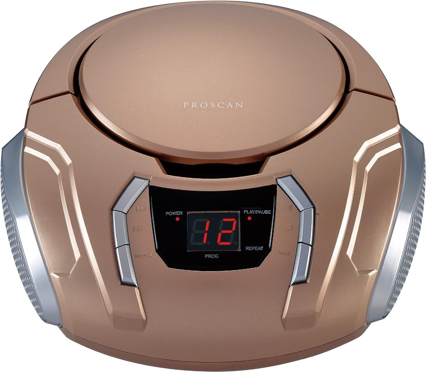 Sylvania Portable CD Boombox with AM/FM Radio (Champagne)