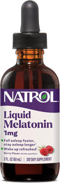 Liquid Melatonin 1Mg Berry-Flavored Supplement Restful Sleep 2 Fl Oz 15 Servings