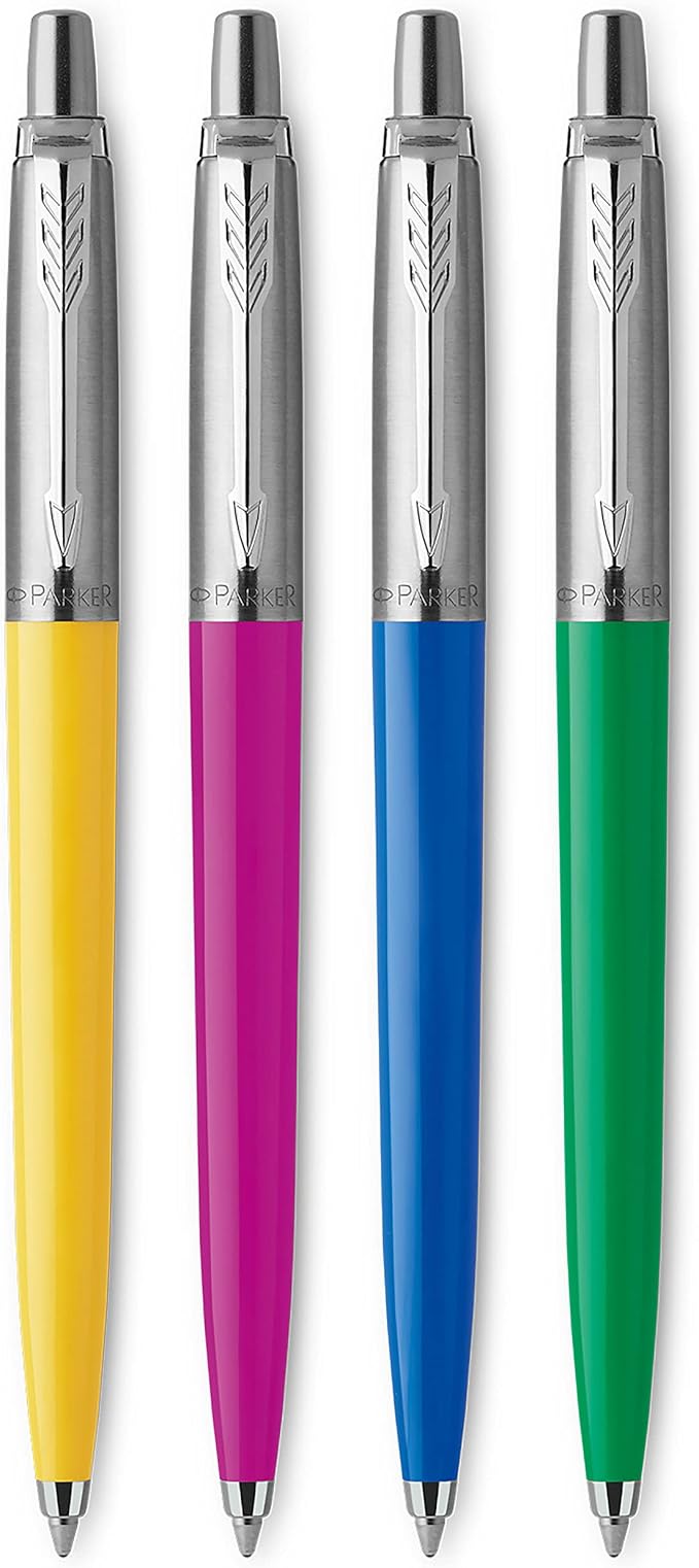 Parker Jotter Originals Ballpoint Pen Collection, Medium Point, Black Ink, 4