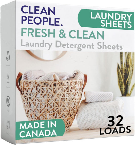 Clean People Laundry Detergent Sheets - Recyclable Packaging, Hypoallergenic, St