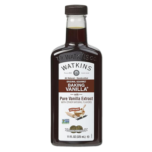 Watkins All Natural Original Gourmet Baking Vanilla, with Pure Vanilla Extract, 11 Fl Oz