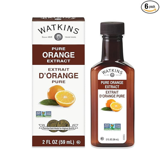 Watkins Pure Orange Extract, 2 oz. Bottles, Pack of 6 (Packaging May Vary)