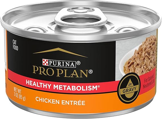Purina Pro Plan Healthy Metabolism Gravy, Chicken, 3oz, 24 Cans