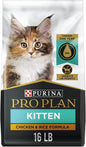 Purina Pro Plan Kitten Dry Food, Chicken & Rice with Probiotics, 16lb