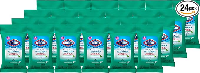 Clorox Travel Wipes, Fresh Scent, 9ct, 24-Pack