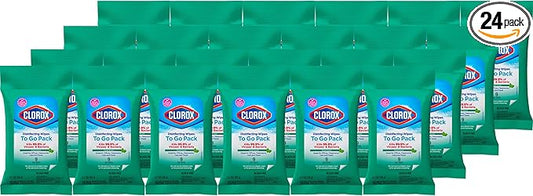 Clorox Travel Wipes, Fresh Scent, 9ct, 24-Pack