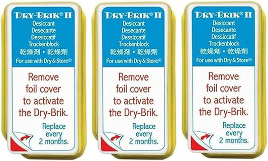 Dry-Brik® II Desiccant Blocks - 3 Blocks (1 Pack of 3 Blocks)| Replacement Moist