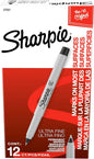 Sharpie Ultra Fine Tip Permanent Markers, Black, 12ct