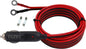 Heavy Duty 15A Male Plug Cigarette Lighter Adapter Power Supply Cord with 10.5Ft