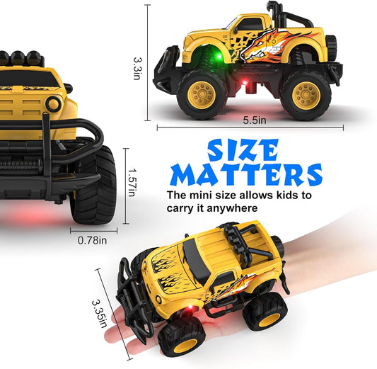 1:43 Scale Remote Control Car for Boys 3-7, Ideal Gift for Toddlers (Yellow)