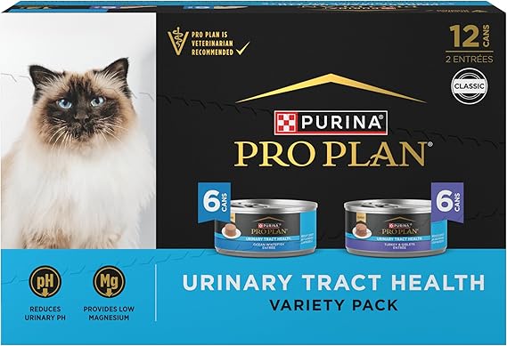 Purina Pro Plan Urinary Pâté Variety Pack, Turkey & Fish, 5.5oz, 12 Cans