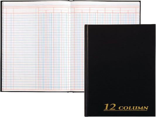 Adams Account Book, 12 Column, 7 x 9-1/4 Inches, 80 Pages (ARB8012M)