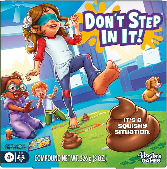 Don't Step in It! Poop Party Game with Spinner (Ages 4+, 1+ Players)