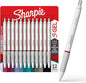Sharpie S-Gel Pens, Pearl White Barrel, Medium Point, 12ct
