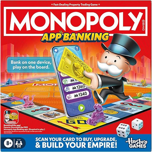 Monopoly App Banking Board Game – Smart Device Enabled (Ages 8+, 2-6 Players)