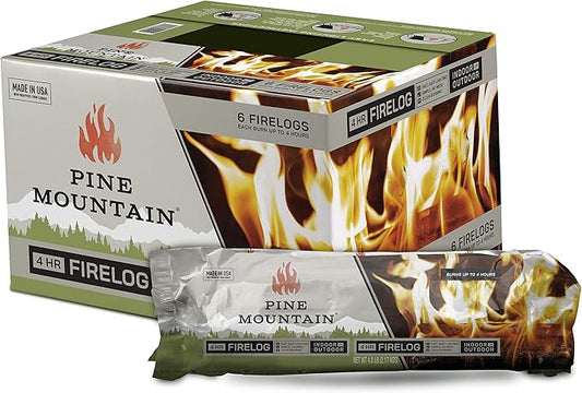 Pine Mountain Solid Fire Fuel Logs 4 Hour Burn Natural Clean Burning Ambience