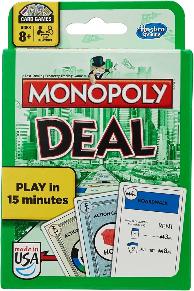 Monopoly Deal Card Game – Quick Family Game (Ages 8+, 2-5 Players)