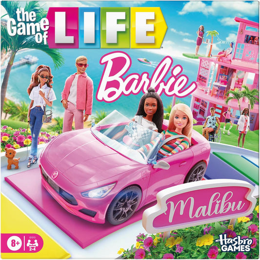 The Game of Life: Barbie Edition Board Game (Ages 8+, 2-4 Players)