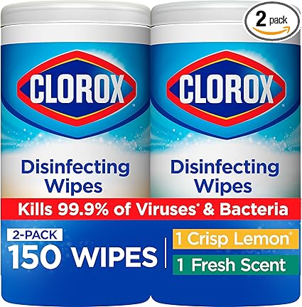 Clorox Bleach-Free Wipes, 75ct, 2-Pack