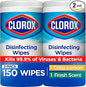 Clorox Bleach-Free Wipes, 75ct, 2-Pack