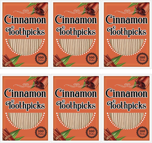 600 Picks Cinnamon Flavored Toothpicks Bulk Cinnamon Toothpicks for Adults Oral