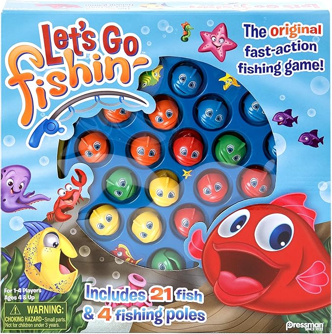 Let's Go Fishin' Game by Pressman - The Original Fast-Action Fishing Game!