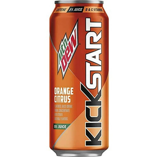 Mountain Dew Kickstart, Orange Citrus, 16 fl oz (12 Count)